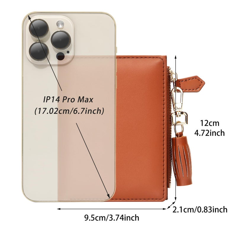 GEEAD Small Wallets for Women Bifold Slim Coin Purse Zipper ID Card Holder - Image 2